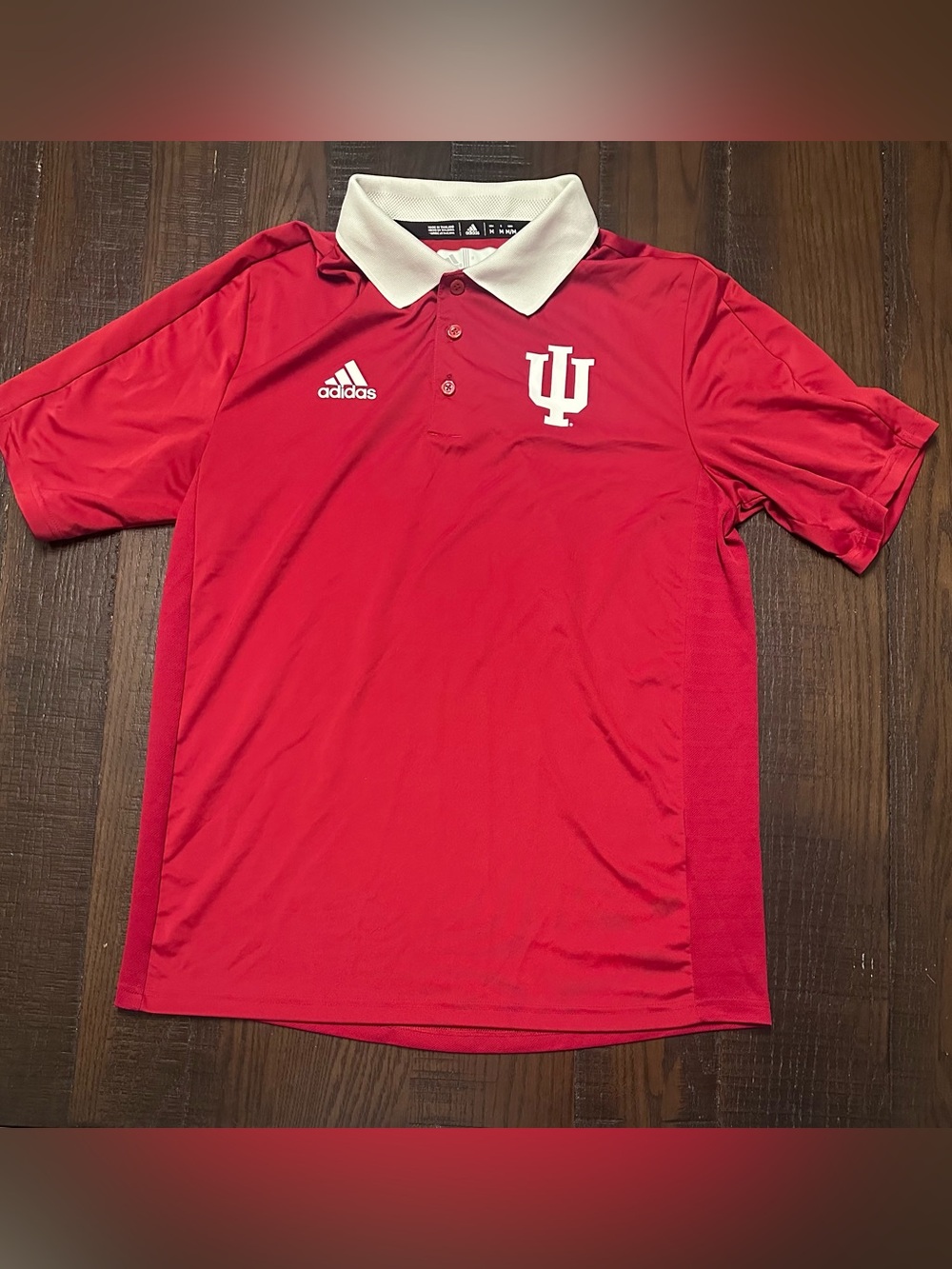 Adidas Indiana Hoosiers Golf Polo Red Size Medium